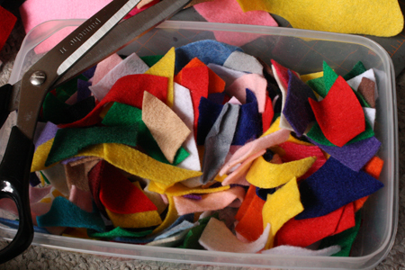 felt scraps garland Tally #39 s Treasury