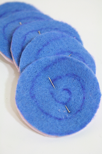 Medium Blue Felt Circles