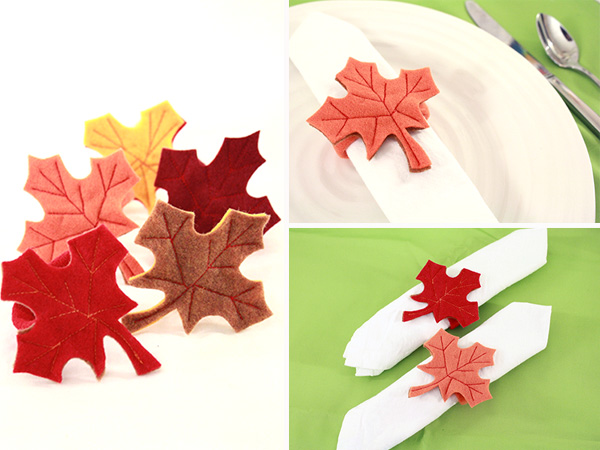 fall leaf napkin rings