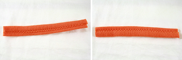 front and back of napkin loop